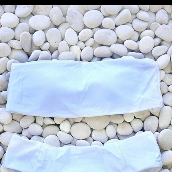 NWT XL, High Waist, Bandeau Bikini Set in White - Picture 8 of 11